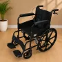 Folding Powder Coated Wheelchair with Attendant Brakes